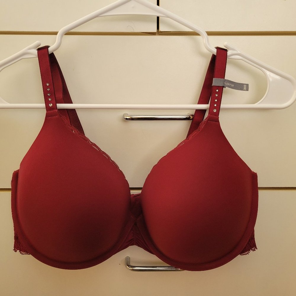 Aerie Harper Bra - 38DD (Burgundy/Maroon)